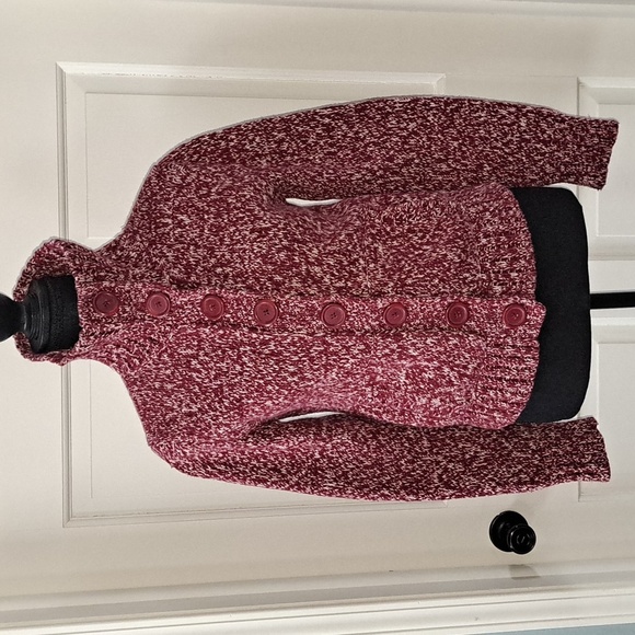 Mossimo Vintage Cotton Blend Cropped Front Pockets Causal Knit Cardigan Sweater - Picture 8 of 12